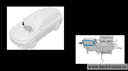 Компоненты корпуса переднего HVAC-Впускной поролоновый элемент