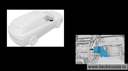 Компоненты корпуса переднего HVAC-Воздуховод обдува ног со стороны переднего пассажира в сборе