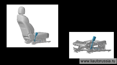 Компонент каркаса водительского сиденья — фиксатор ремня безопасности переднего ряда